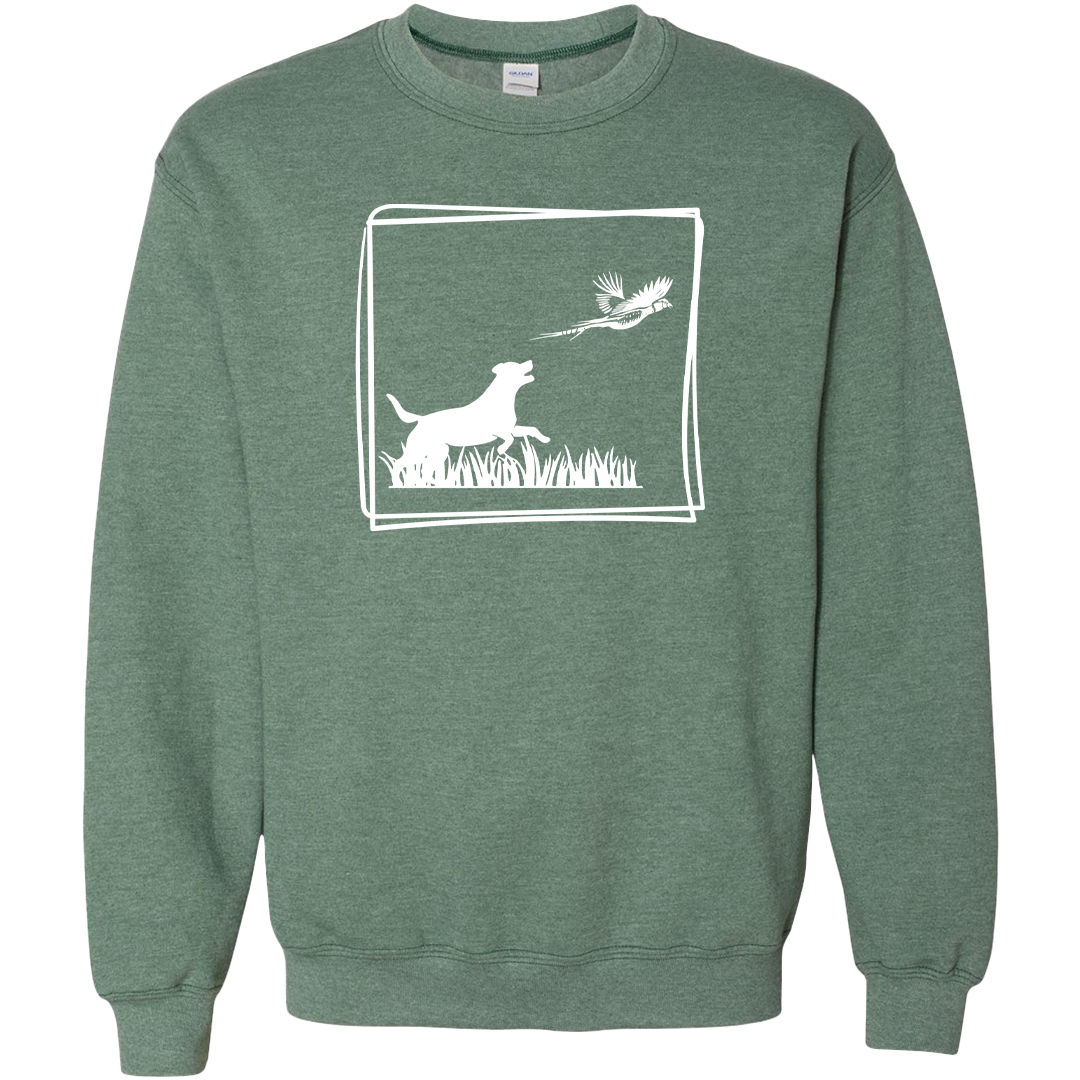 Pheasant Flush Adult Crew Neck Sweatshirt