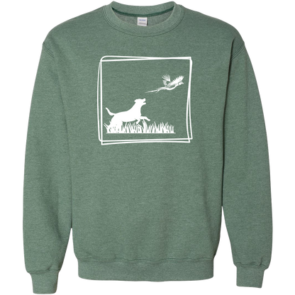 Pheasant Flush Adult Crew Neck Sweatshirt