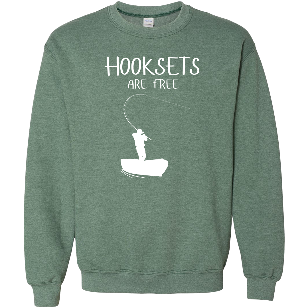 Hooksets Are Free Adult Crew Neck Sweatshirt