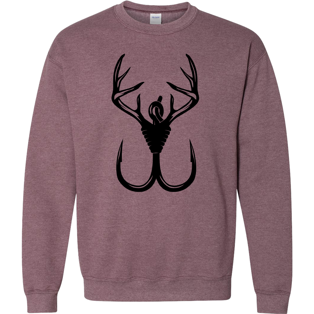 Antler Hook Adult Crew Neck Sweatshirt