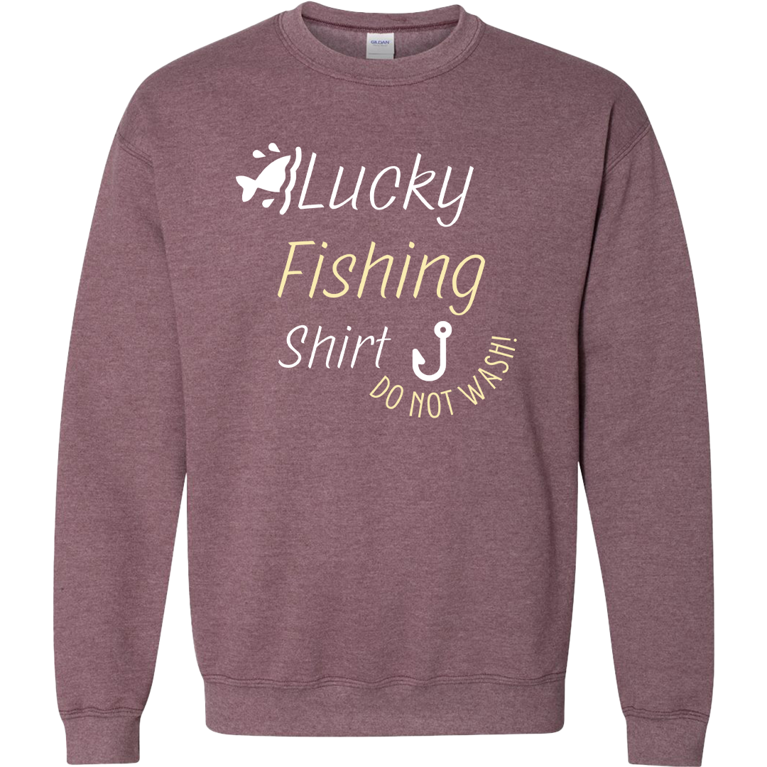 Lucky Fishing Shirt Adult Crew Neck Sweatshirt