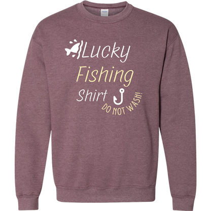 Lucky Fishing Shirt Adult Crew Neck Sweatshirt