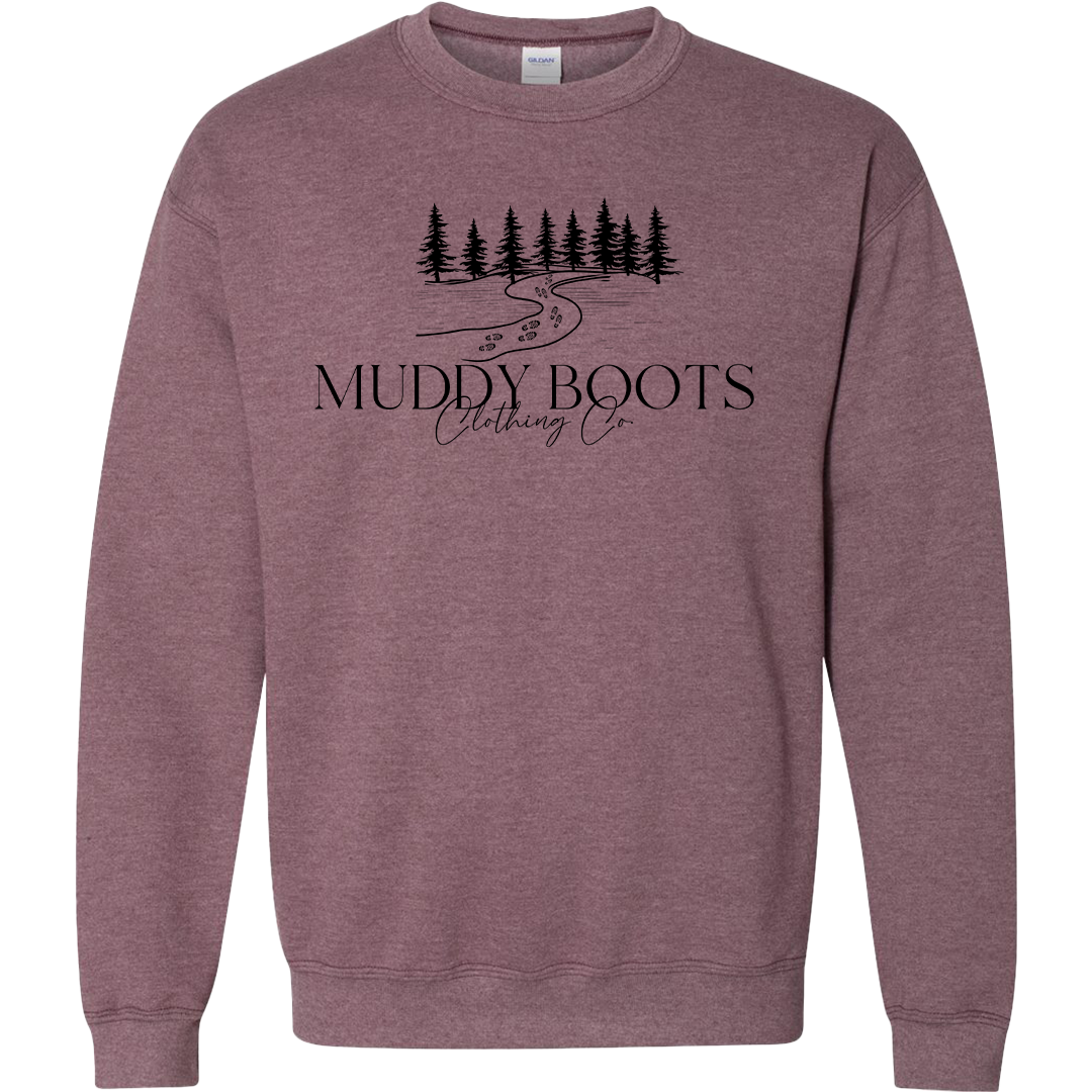 Muddy Boots Adult Crew Neck Sweatshirt