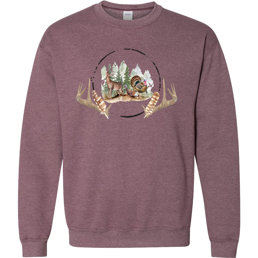 Bucks and Beards Adult Crew Neck Sweatshirt
