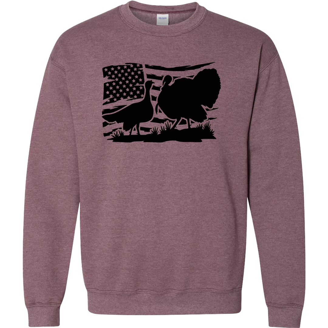 Turkey Flag Adult Crew Neck Sweatshirt
