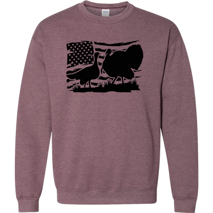 Turkey Flag Adult Crew Neck Sweatshirt