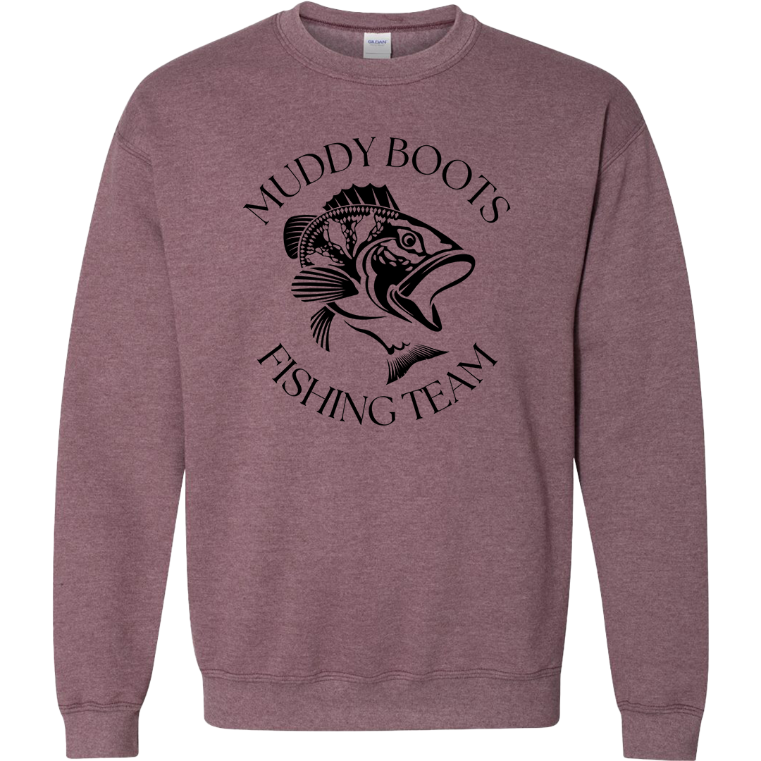 Fishing Team Adult Crew Neck Sweatshirt