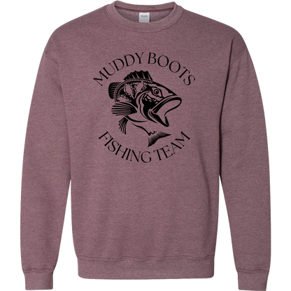 Fishing Team Adult Crew Neck Sweatshirt