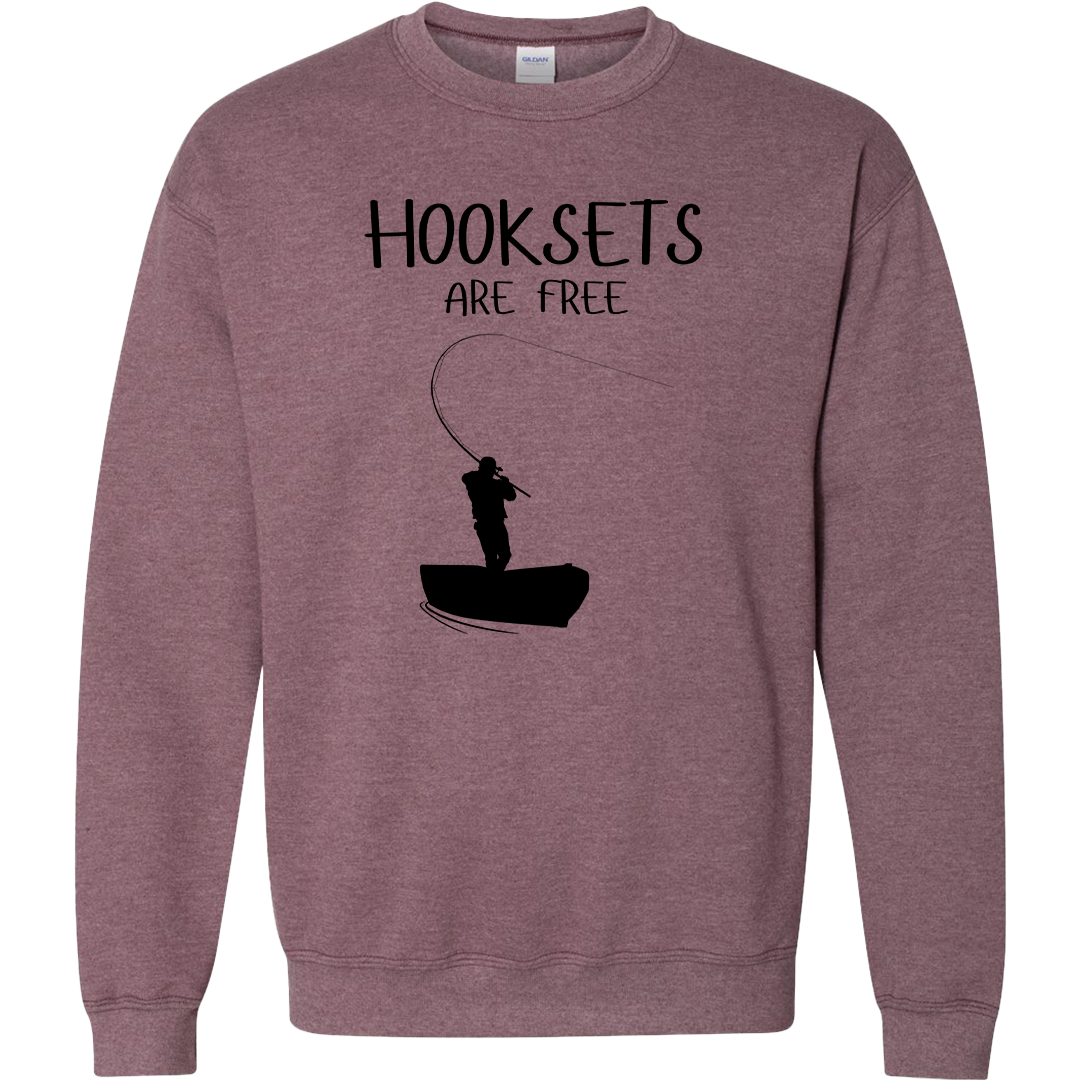 Hooksets Are Free Adult Crew Neck Sweatshirt