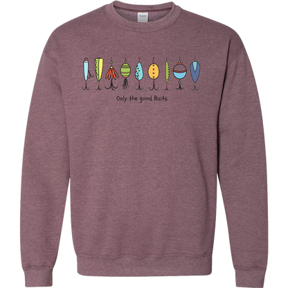 Only The Good Baits Adult Crew Neck Sweatshirt