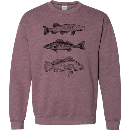 Midwest Fish Adult Crew Neck Sweatshirt