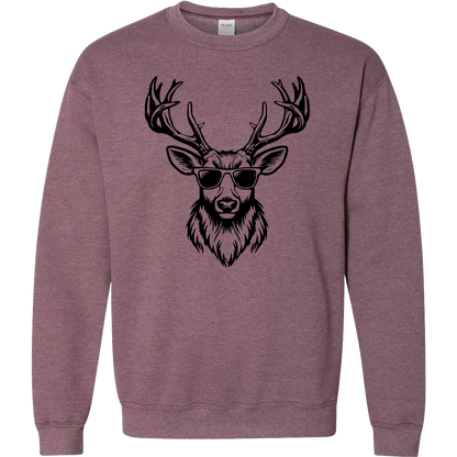 Cool Deer Adult Crew Neck Sweatshirt