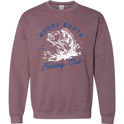 Fishing Club Adult Crew Neck Sweatshirt