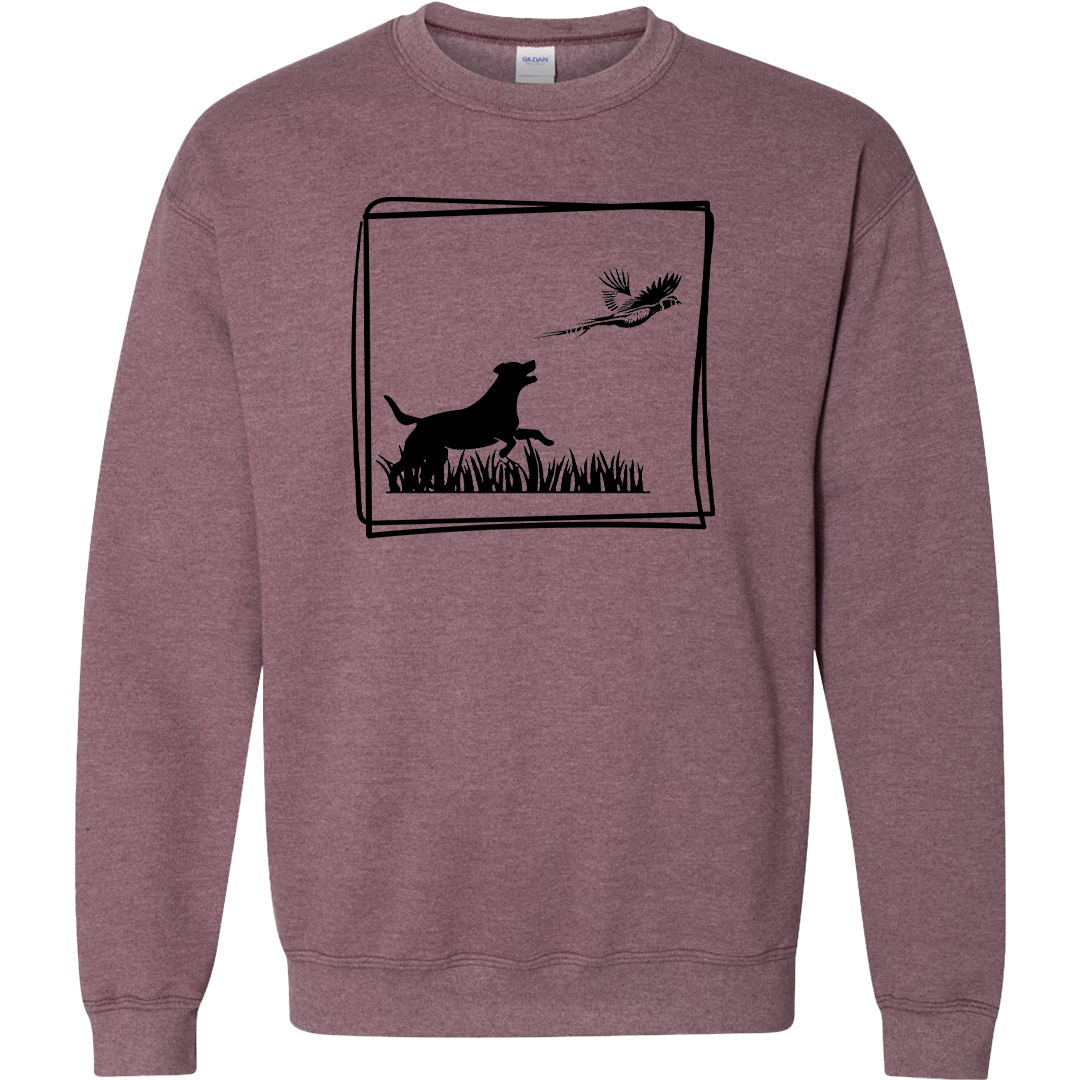 Pheasant Flush Adult Crew Neck Sweatshirt