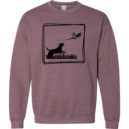 Pheasant Flush Adult Crew Neck Sweatshirt