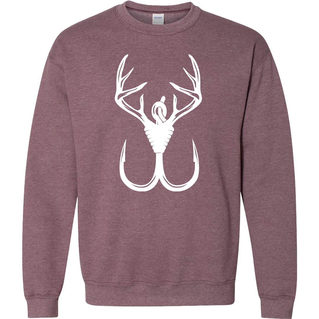 Antler Hook Adult Crew Neck Sweatshirt