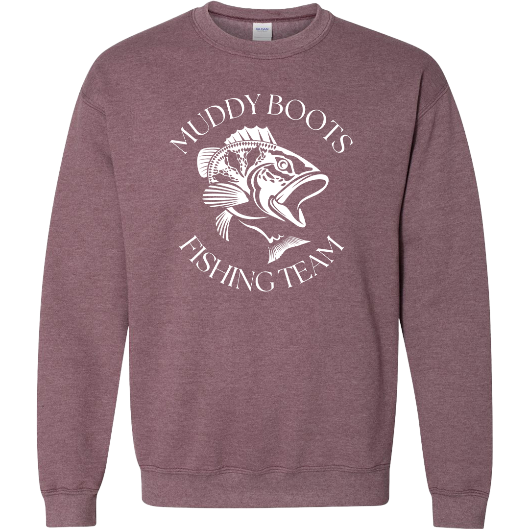 Fishing Team Adult Crew Neck Sweatshirt