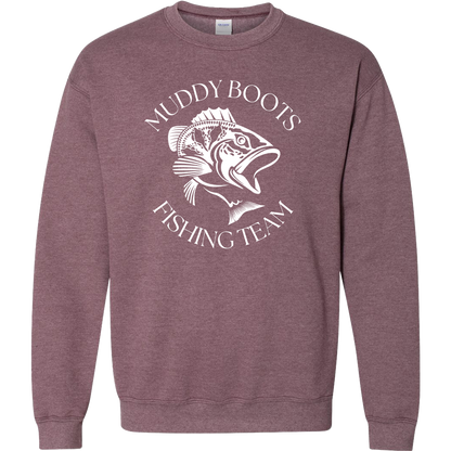 Fishing Team Adult Crew Neck Sweatshirt
