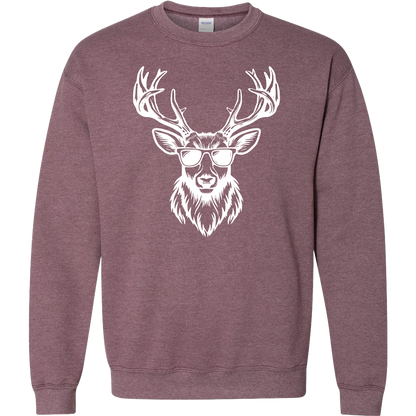 Cool Deer Adult Crew Neck Sweatshirt