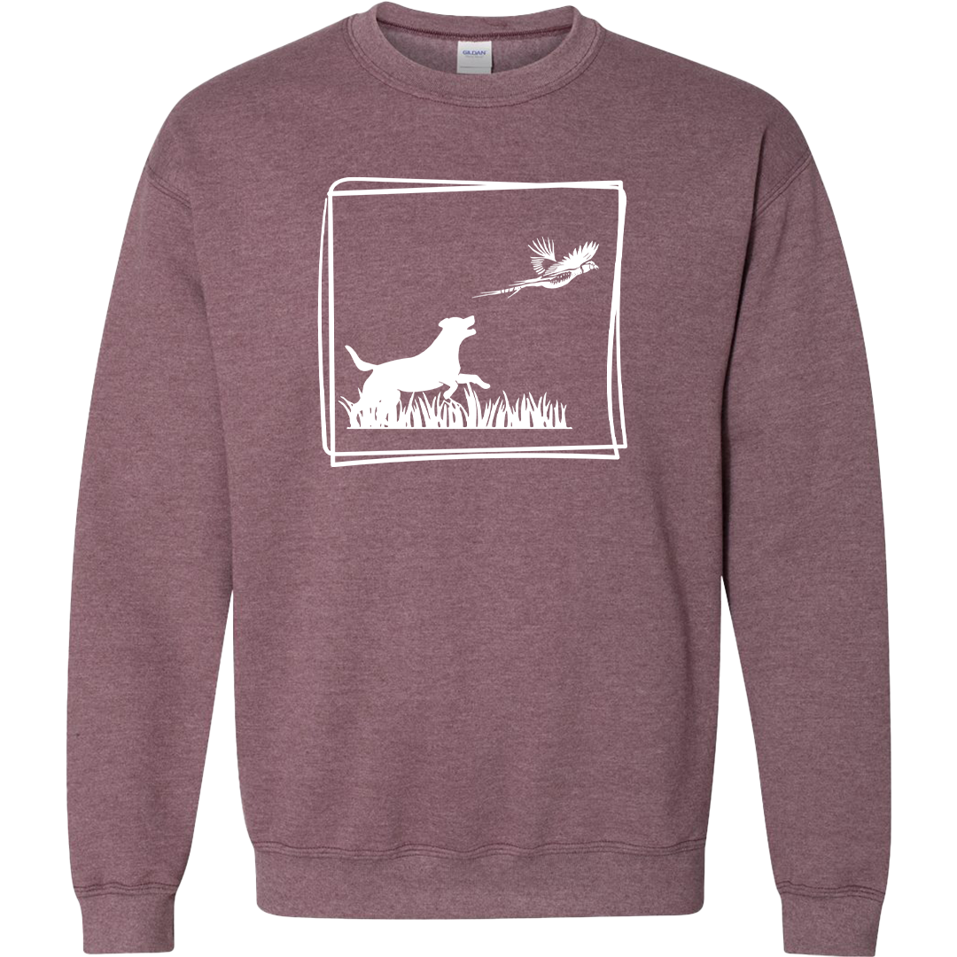 Pheasant Flush Adult Crew Neck Sweatshirt