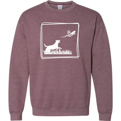 Pheasant Flush Adult Crew Neck Sweatshirt