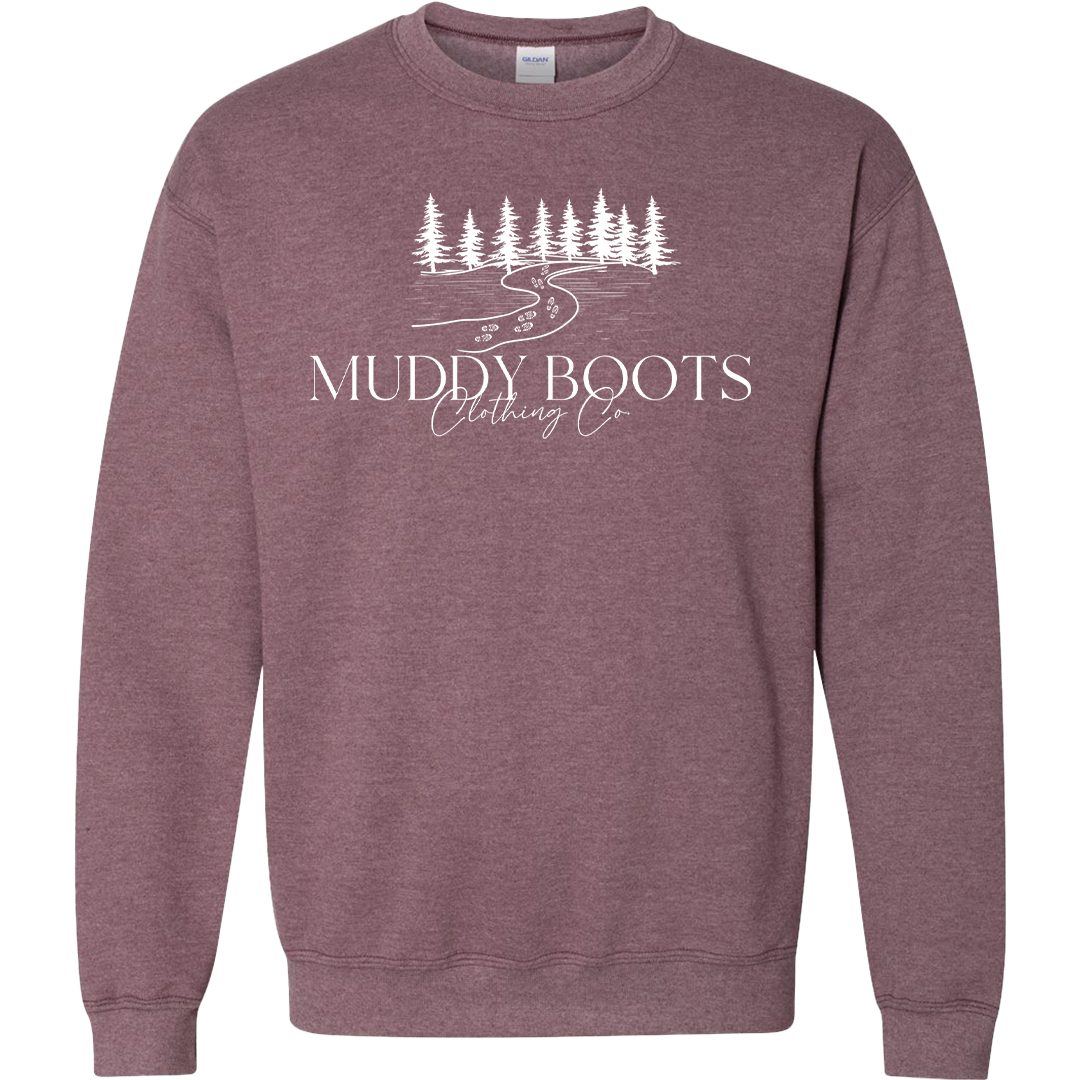 Muddy Boots Adult Crew Neck Sweatshirt