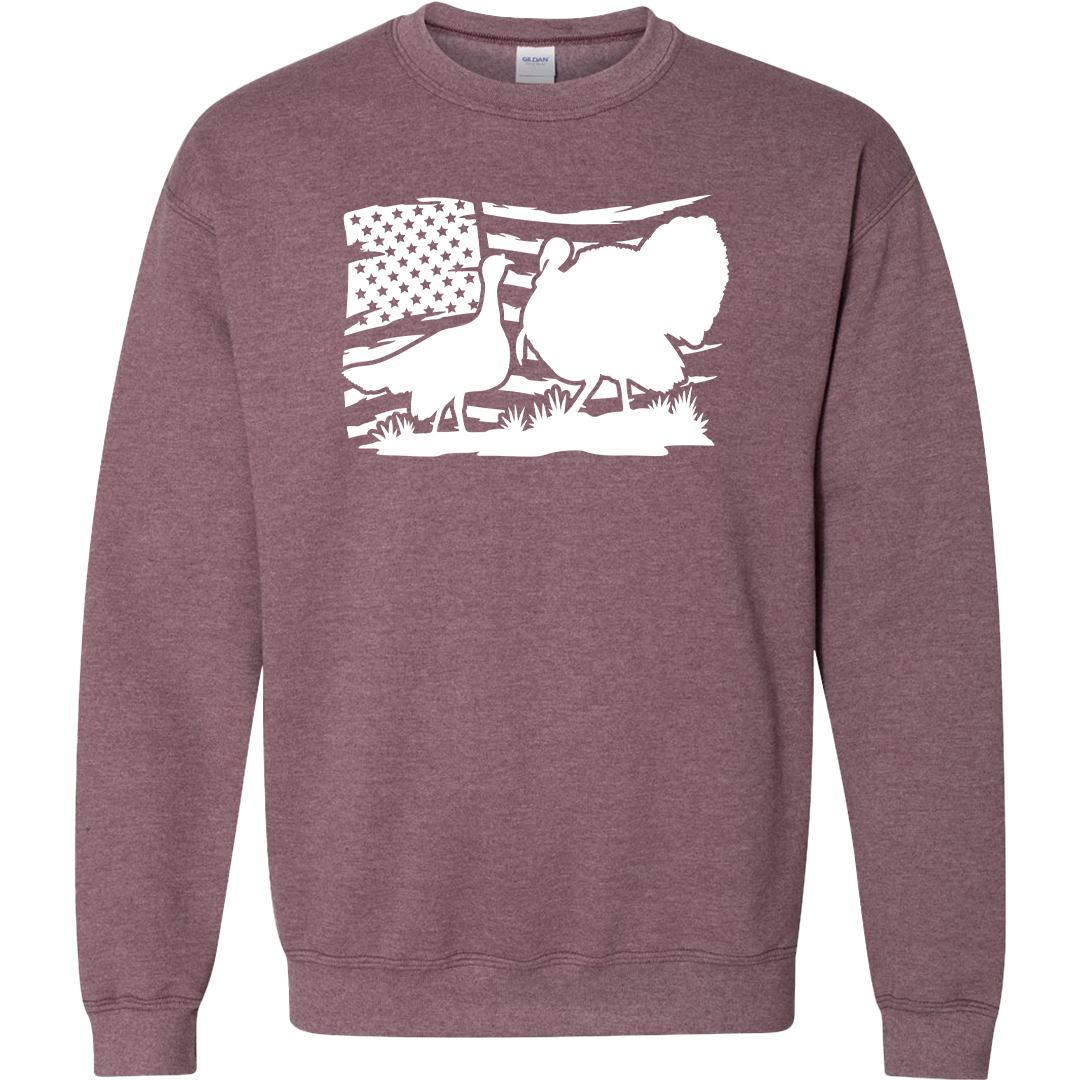 Turkey Flag Adult Crew Neck Sweatshirt