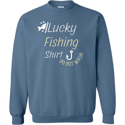 Lucky Fishing Shirt Adult Crew Neck Sweatshirt