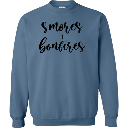S'mores And Bonfires Adult Crew Neck Sweatshirt