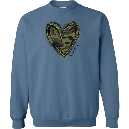 Hidden Heart Adult Crew Neck Sweatshirt