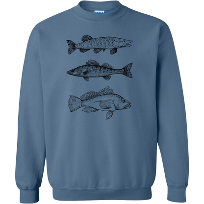 Midwest Fish Adult Crew Neck Sweatshirt