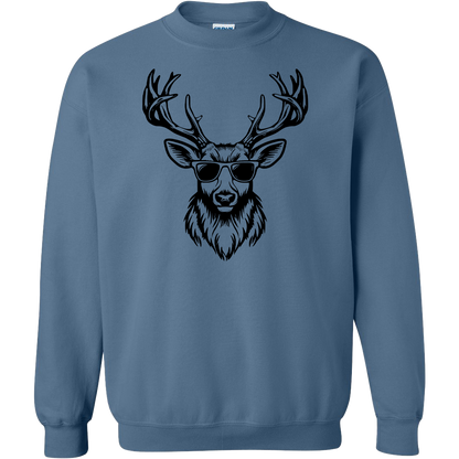 Cool Deer Adult Crew Neck Sweatshirt