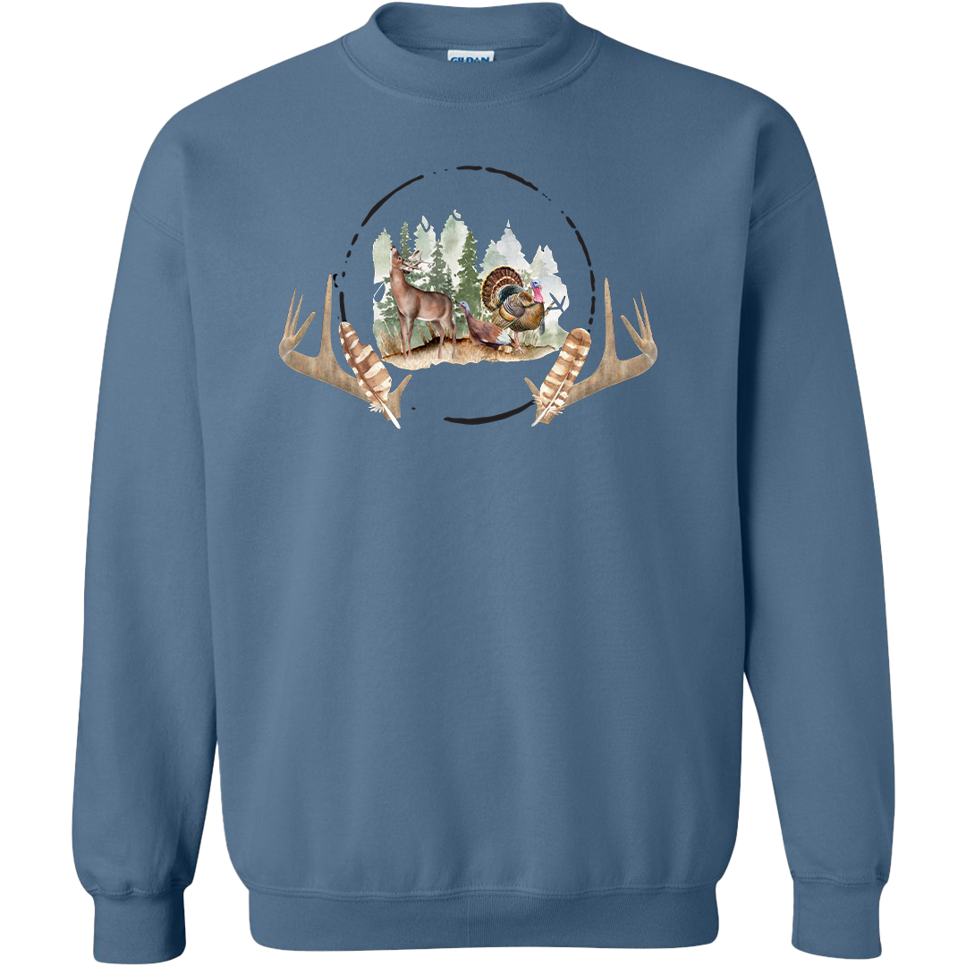Bucks and Beards Adult Crew Neck Sweatshirt