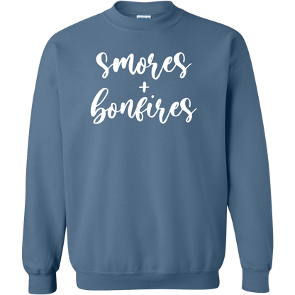 S'mores And Bonfires Adult Crew Neck Sweatshirt