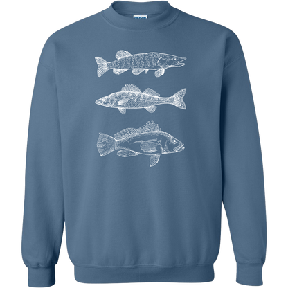 Midwest Fish Adult Crew Neck Sweatshirt