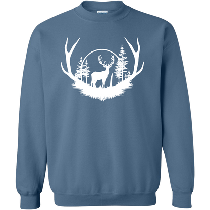 Deer Head Adult Crew Neck Sweatshirt