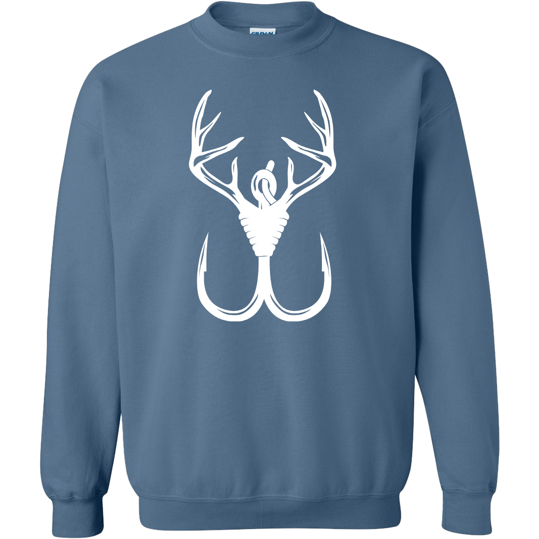 Antler Hook Adult Crew Neck Sweatshirt