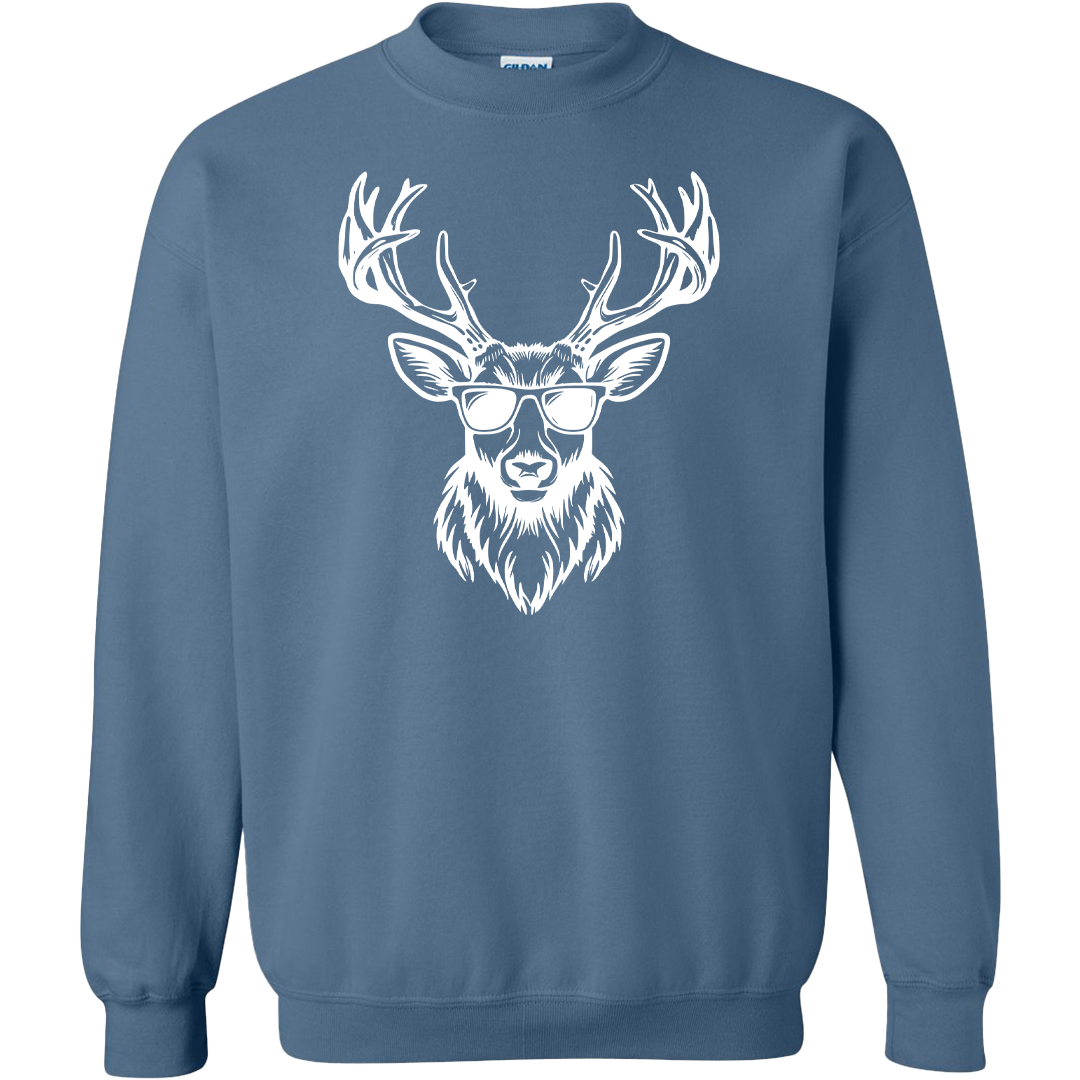 Cool Deer Adult Crew Neck Sweatshirt