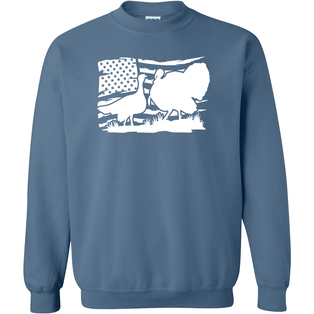 Turkey Flag Adult Crew Neck Sweatshirt