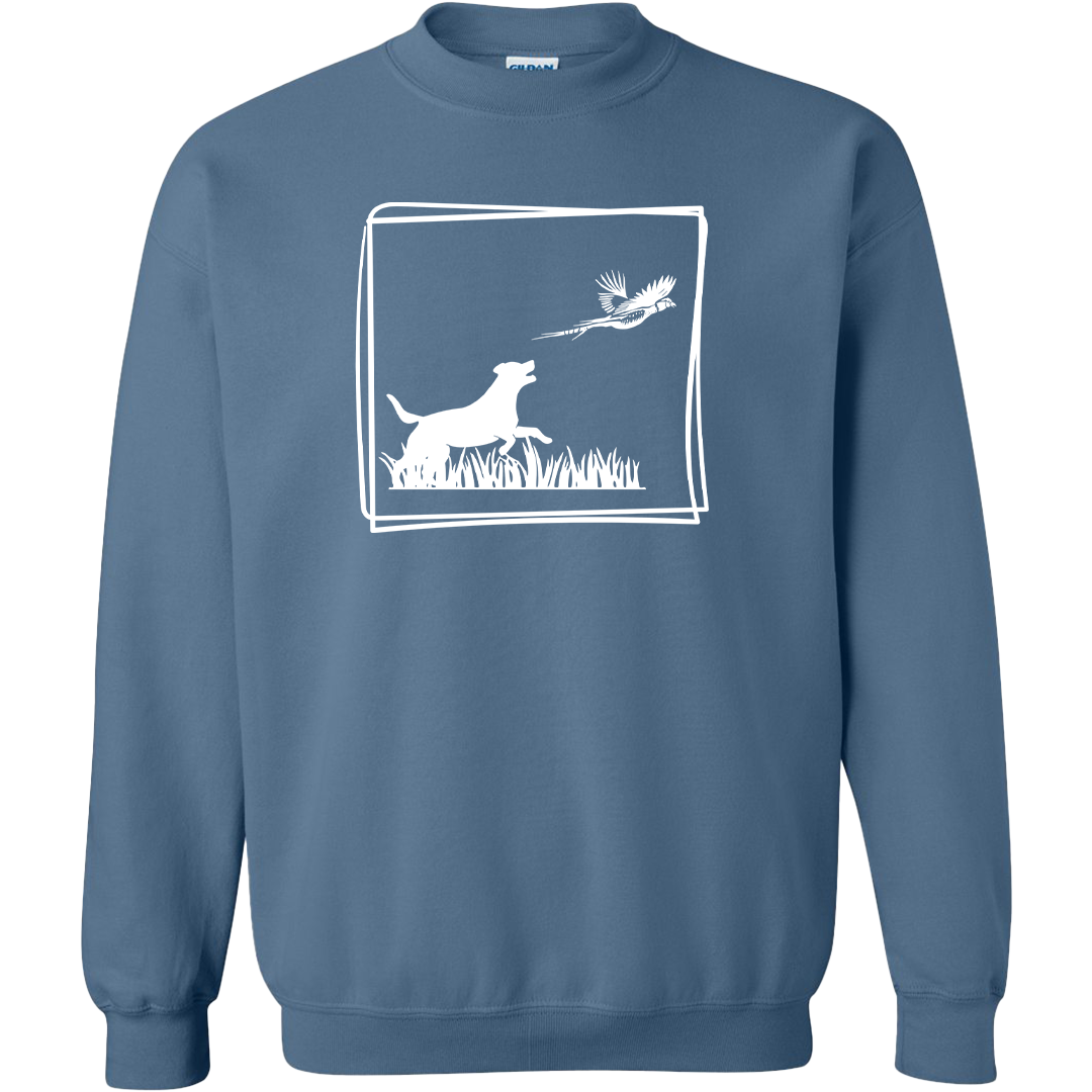 Pheasant Flush Adult Crew Neck Sweatshirt