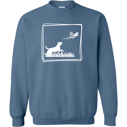 Pheasant Flush Adult Crew Neck Sweatshirt