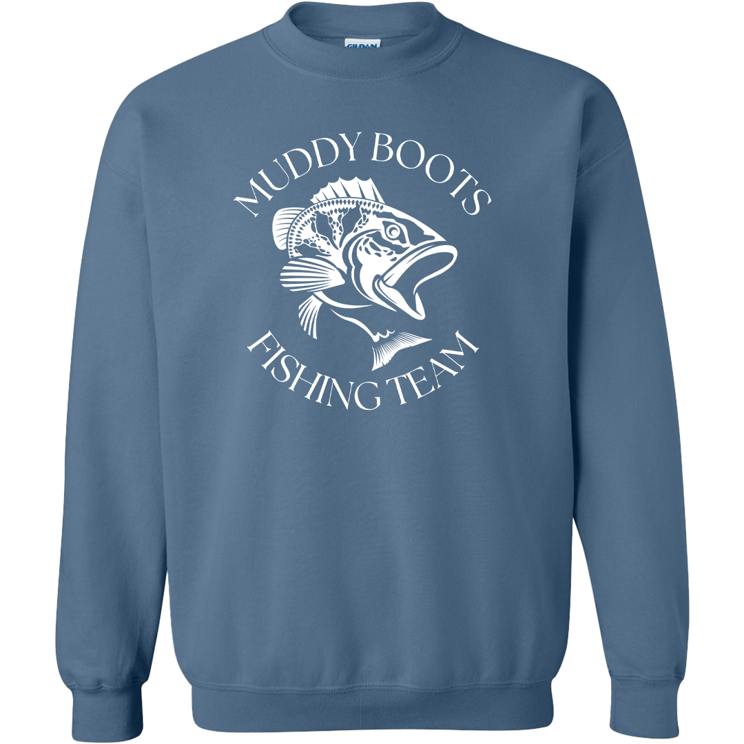 Fishing Team Adult Crew Neck Sweatshirt