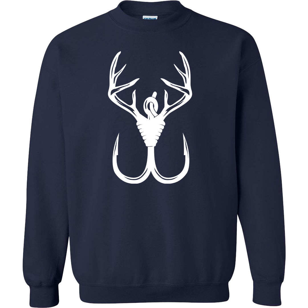 Antler Hook Adult Crew Neck Sweatshirt