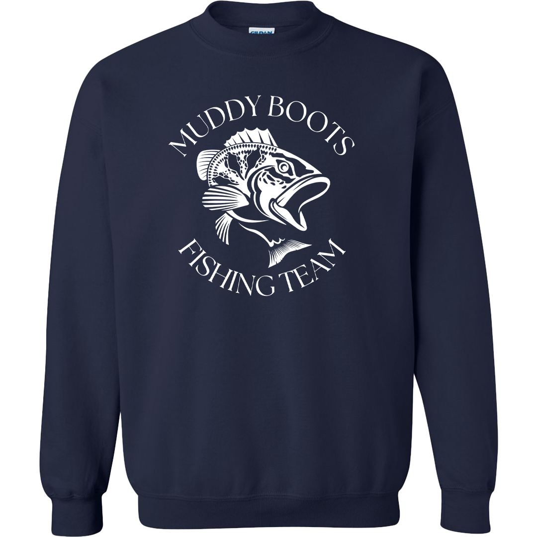 Fishing Team Adult Crew Neck Sweatshirt