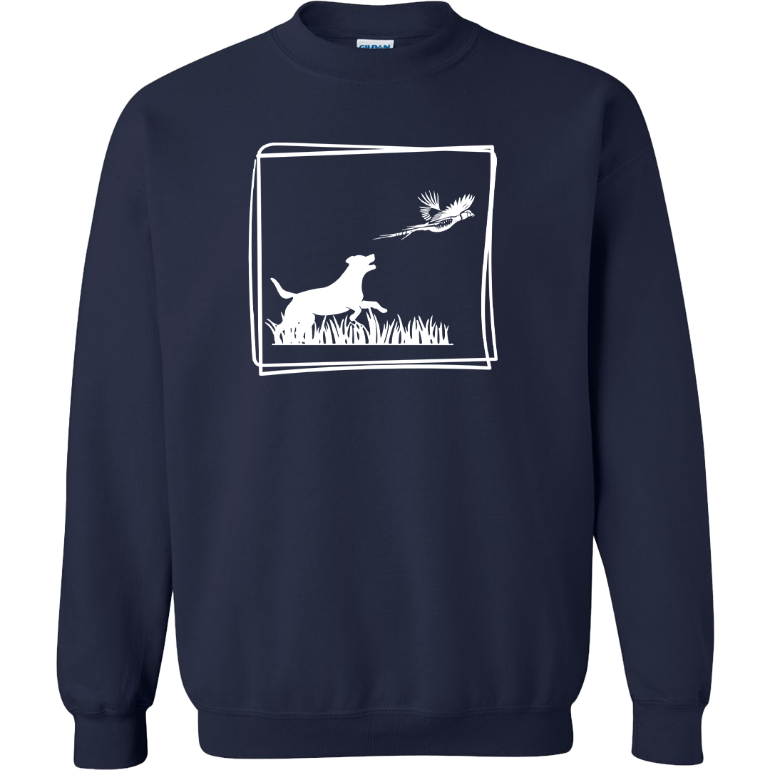 Pheasant Flush Adult Crew Neck Sweatshirt