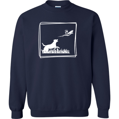 Pheasant Flush Adult Crew Neck Sweatshirt