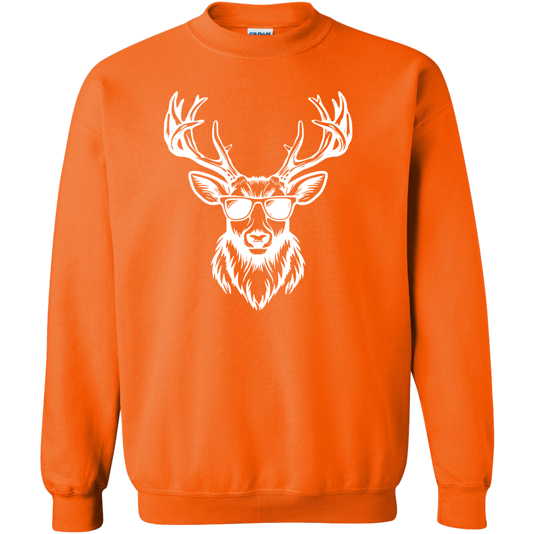 Cool Deer Adult Crew Neck Sweatshirt