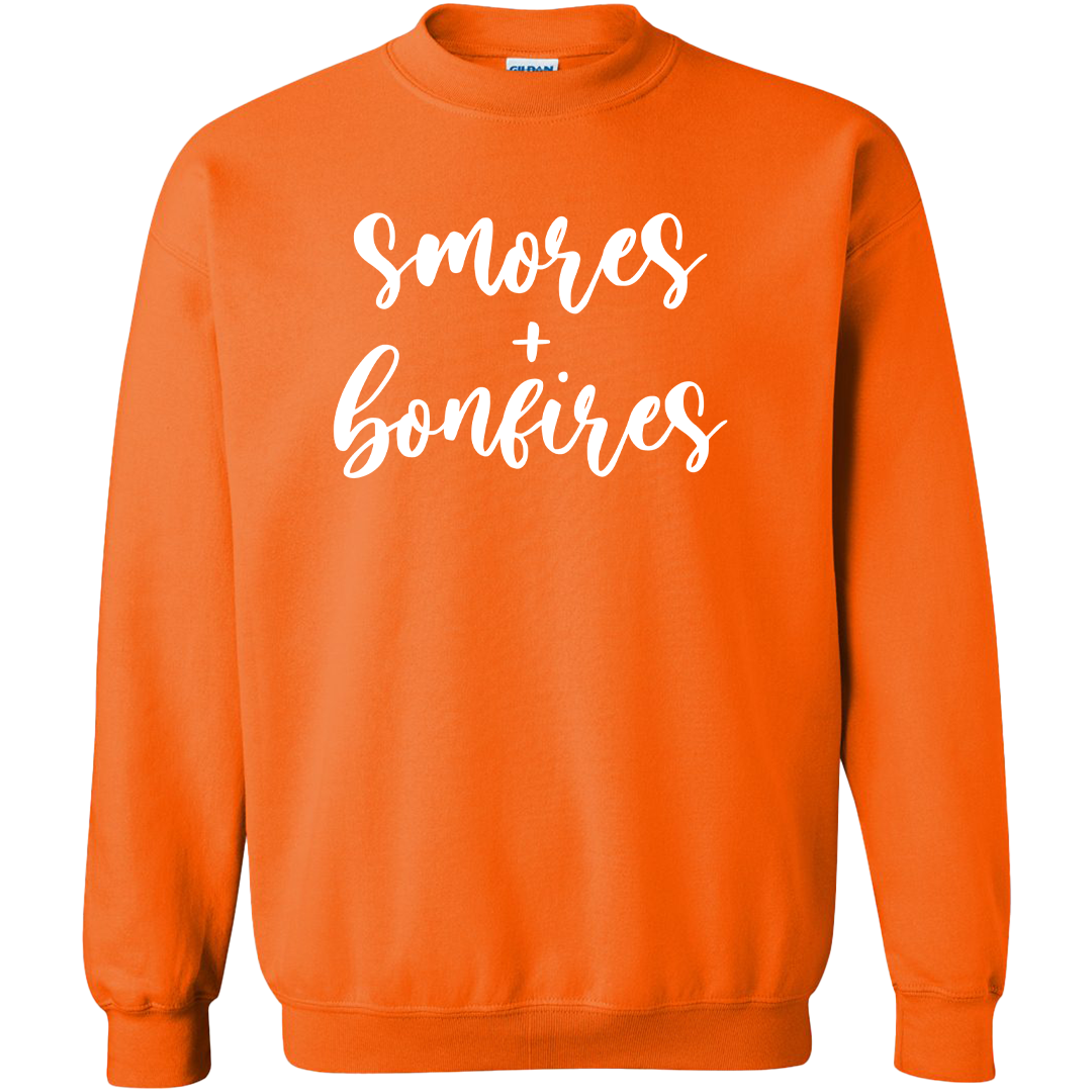 S'mores And Bonfires Adult Crew Neck Sweatshirt