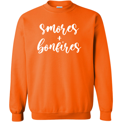 S'mores And Bonfires Adult Crew Neck Sweatshirt