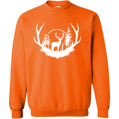 Deer Head Adult Crew Neck Sweatshirt